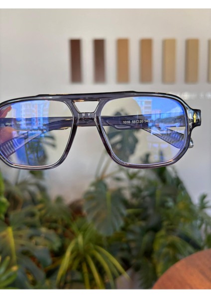 Clever Füme Çift Köprülü Mavi Işık Korumalı Ekran Gözlüğü 55 Ekartman Camı Değişir modelleri