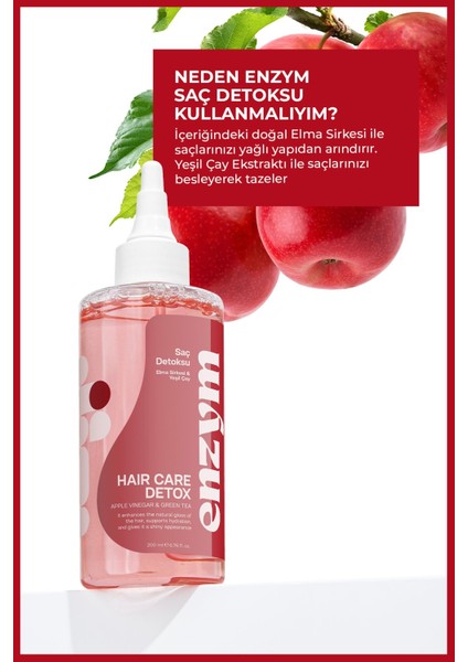 Doğal Saç Bakım Detoksu Arındırıcı Elma Sirkesi ve Yeşil Çay Tonik 200 ml fiyatları