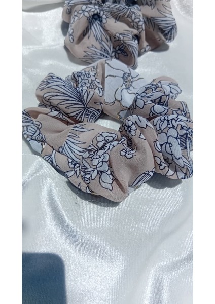 Floral Dream Desenli Şifon Scrunchie Set (2’li)