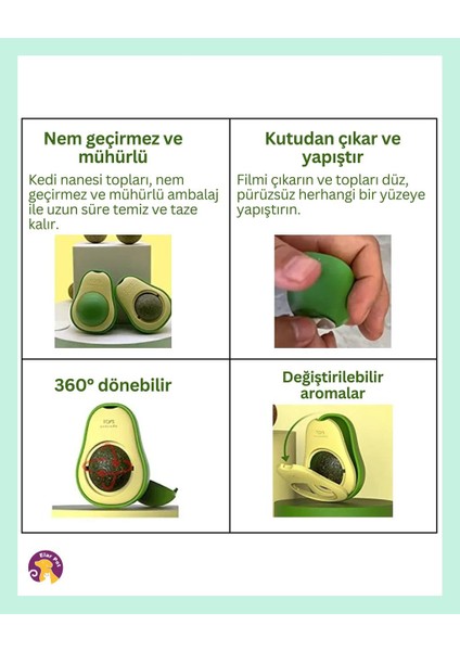 Avokado Catnip Avokado Kedi Otu Topu Avokado Kedi Nanesi Oyuncağı indirimleri