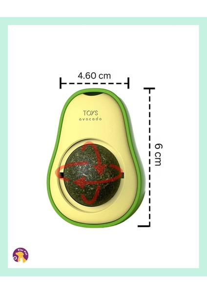 Avokado Catnip Avokado Kedi Otu Topu Avokado Kedi Nanesi Oyuncağı