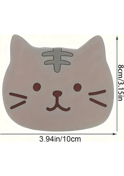 Altın Imparator Kedi Silikon Kedi Bardak Altlık Karikatür Kedi Tasarımlı modelleri