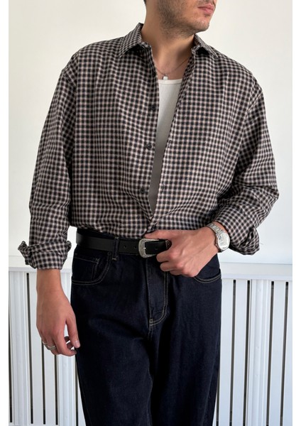 Erkek Oversize %100 Pamuk Ekose Gömlek modelleri