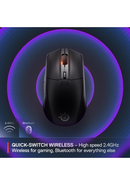 Rival 3 Wireless Gen 2 Oyuncu Faresi – 2.4ghz ve Bluetooth Bağlantı – 18.000 Dpi Truemov modelleri