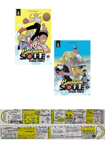 Banana Sioule 1-2. Ciltler Çizgi Roman Seti + Mat. Öğreten Cetvel