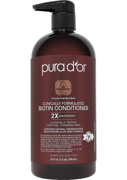 Pura D’or Biotin Ince Telli Saçlar Için Saç Kremi 709ML