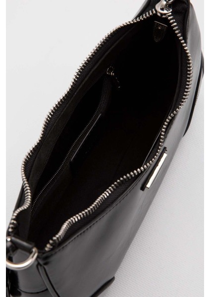 Siyah Mini Cüzdan Detaylı Omuz Çantası modelleri