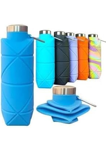 750ML Katlanabilir Sızdırmaz Portatif Silikon Su Matarası Katlanabilir Taşınabilir Suluk fiyatları