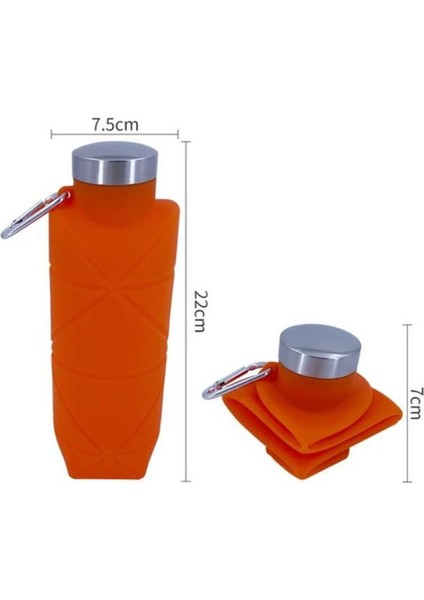 750ML Katlanabilir Sızdırmaz Portatif Silikon Su Matarası Katlanabilir Taşınabilir Suluk modelleri