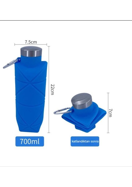 750ML Katlanabilir Sızdırmaz Portatif Silikon Su Matarası Katlanabilir Taşınabilir Suluk indirimleri