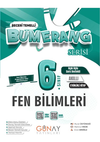 6. Sınıf Bumerang Serisi Etkinlikli Matematik Fen Bilimleri Sosyal Bilgiler Din Kültürü Seti 2026 Güncel Basım modelleri