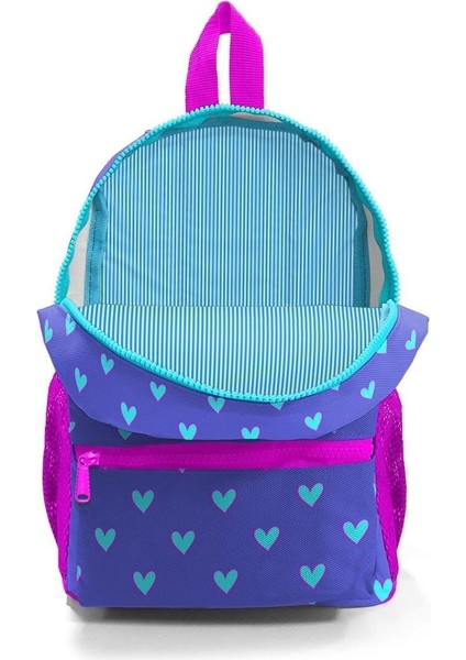 Kids Lavanta Kalp Desenli Iki Bölmeli Yuva Sırt Çantası 23506 modelleri