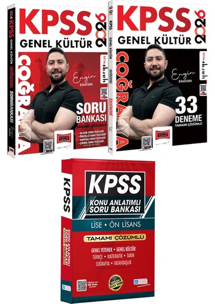 2026 Kpss Coğrafya Soru Bankası 33 Deneme - Lise Önlisans Konu Ant. Soru