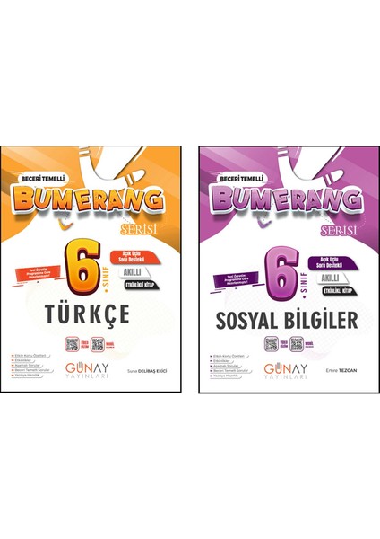6. Sınıf Bumerang Serisi Etkinlikli Türkçe Sosyal Bilgiler Seti 2026 Güncel Basım