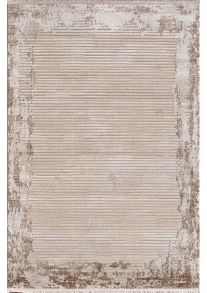 Özel Akrilik Dokuma Bej Renkli Modern Halı Pia Serisi 01148A