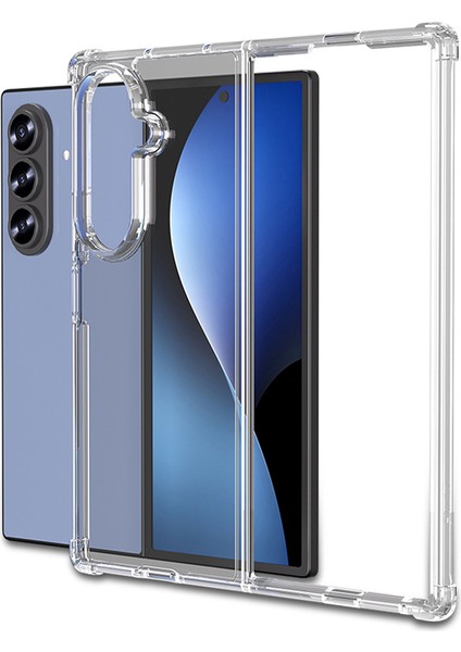 Samsung Galaxy Z Fold 7 Kılıf Ultra Korumalı Şeffaf Antishock Silikon