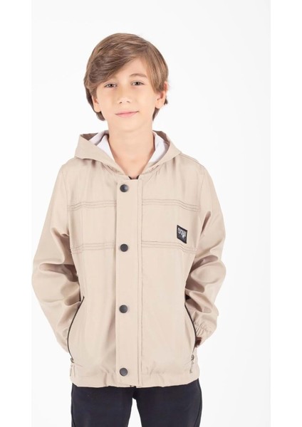 Erkek Çocuk Mevsimlik Su Itici Çıtçıt Kapamalı Cepli Yağmurluk M00753