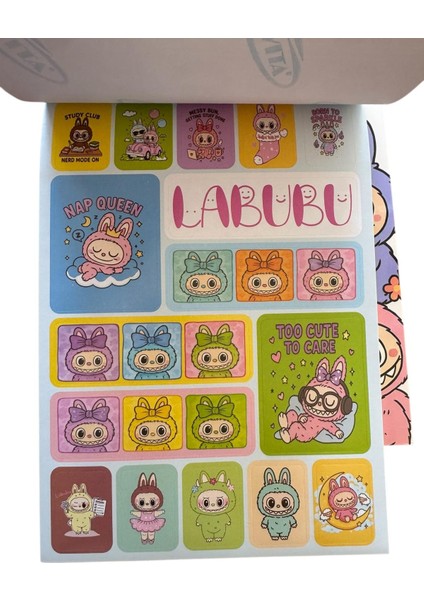 Labubu Sticker Albümü - Renkli Çıkartma Koleksiyonu Çocuk Etkinlik fiyatları