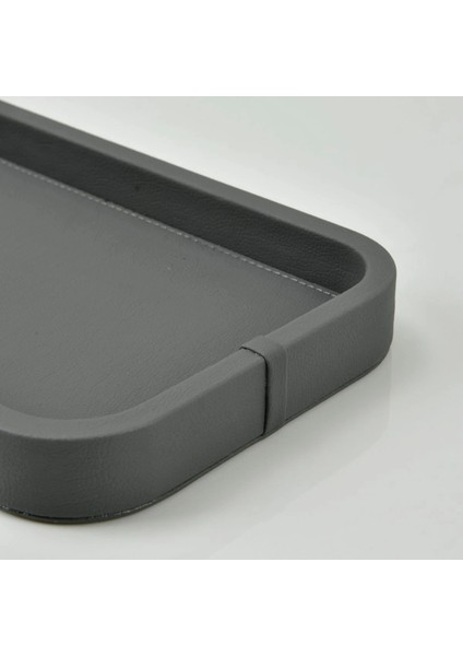 Marta Dekoratif Deri Tepsi Antrasit 35X19X3 cm indirimleri