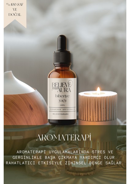 Biberiye Yağı - %100 Saf ve Doğal Cilt ve Saç Bakım Yağı - Rosemary Oil - 10 ml fırsatları