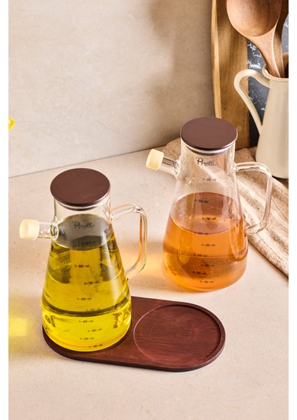 Gael Wood 2’li 900 ml Tepsili Yağlık-Sirkelik Seti 3 Parça Borosilikat fiyatları