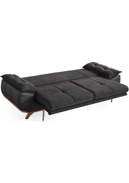 Azir Yataklı ve Bazalı Üç Adet Üçlü Kanepe & 3'lü Koltuk (3+3+3) - Antrasit indirimleri