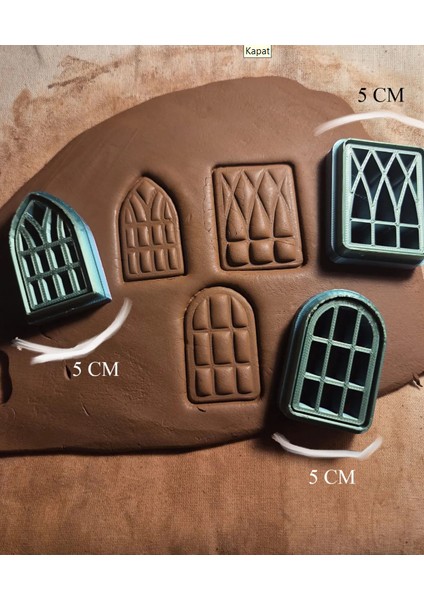 5 cm Pencere Seramik & Polimer Kil & Kurabiye Kalıbı