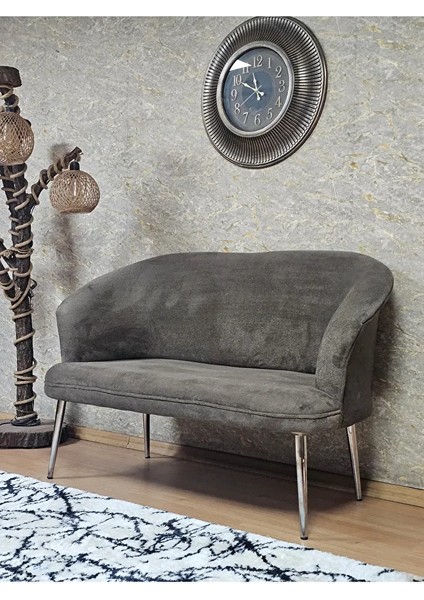 Ikili Teddy Krom Kaplama Sivriltme Ayak Çay Seti Koltuk Ikili Berjer , Balkon, Salon, Ofis Kahverengi Renk 40,5 Boyut/ebat modelleri