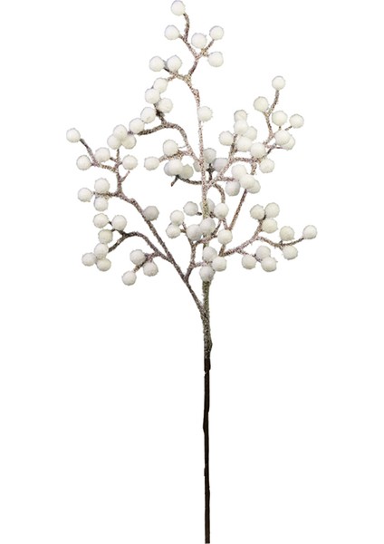 Karlı Berry Dalı Yılbaşı Ağaç ve Kapı Süsü Beyaz 35 cm