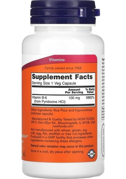 B-6 100 Mcg - 100 Kapsül fiyatları