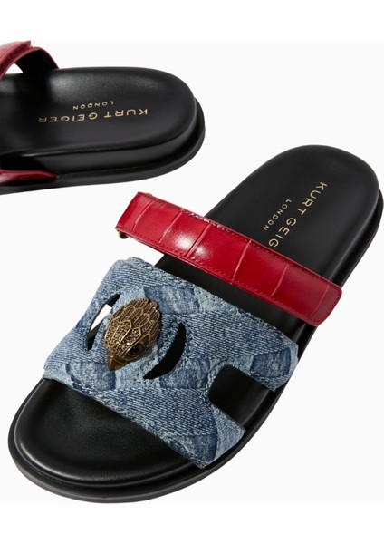 Eagle Cut Out Sandals, Düz Deri Sandalet ve Kartal Logolu Tasarım fiyatları