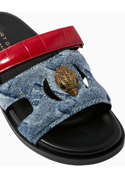 Eagle Cut Out Sandals, Düz Deri Sandalet ve Kartal Logolu Tasarım modelleri