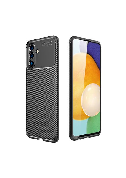 Samsung Galaxy A04S Kılıf Karbon Desenli Esnek Yüksek Kaliteli Meteryalden Üretilmiş Silikon Kapak Ryc/negro