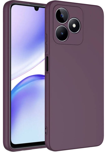 Realme C53 Kılıf Içi Telefonu Çizmeyen Kadife Kaplı Dışı Soft Yapılı Esnek Lansman Kapak Ryc/mara