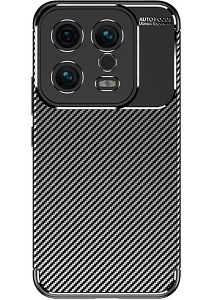 Xiaomi Mi 13 Kılıf Karbon Desenli Esnek Yüksek Kaliteli Meteryalden Üretilmiş Silikon Kapak Ryc/negro