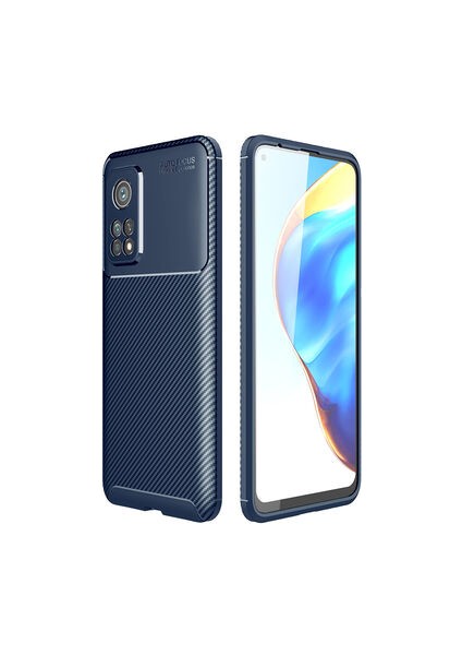 Xiaomi Mi 10T Pro 5g Kılıf Karbon Desenli Esnek Yüksek Kaliteli Meteryalden Üretilmiş Silikon Kapak Ryc/negro