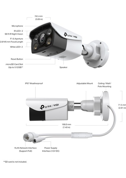 Vigi C340 4mp | 4mm | Full-Color Bullet Ip Kamera ( Çift Yön Ses,aktif Savunma) fiyatları