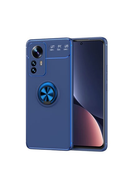 Xiaomi Mi 12 Kılıf Yüzüğü Stant ve Araç Tutucu Olabilen Şık Esnek Premium Silikon Kapak Ryc/ravel