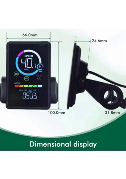 24V-60V M7C-2 E-Bisiklet LCD Renkli Ekran Metre Sm Bağlantı Fişi USB Uart, A Ile Elektrikli Bisiklet Ekranı (Yurt Dışından) modelleri