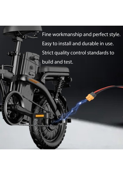 E-Bisiklet Güç Uzatma Kablosu XT60 Erkek / Dişi Konnektör Fişi 14AWG Yüksek Sıcaklığa Dayanıklı Silikon Kablo, 1m (Yurt Dışından) modelleri