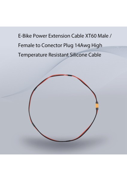 E-Bisiklet Güç Uzatma Kablosu XT60 Erkek / Dişi Konnektör Fişi 14AWG Yüksek Sıcaklığa Dayanıklı Silikon Kablo, 1m (Yurt Dışından) indirimleri