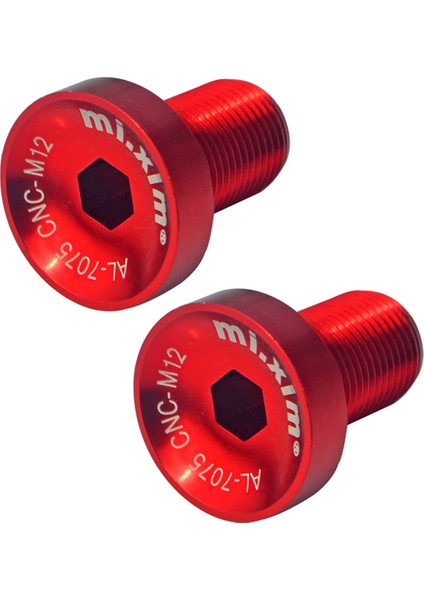 Mi.xim 2 Adet Bisiklet Orta Göbek M12 Krank Takımı Vidası Mtb Yol Bisikleti Krank Takımı Krank Kolu Sabitleme Cıvataları Bisiklet Vidaları Kırmızı (Yurt Dışından)
