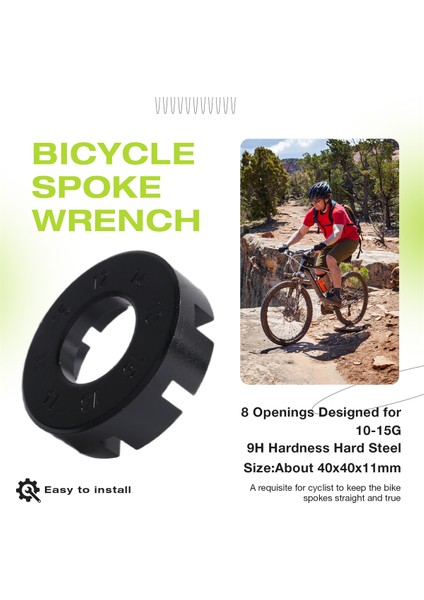 Bisiklet Jant Teli Anahtarı 8 Yönlü Kanal Bisiklet Jant Ayarlayıcısı Anahtar Bisiklet Tamir Aleti Jant Teli Aleti (Yurt Dışından) fırsatları