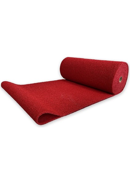 120X80CM Kırmızı Kıvırcık Paspas-Halı Kaymaz Yolluk Lidya 14MM modelleri