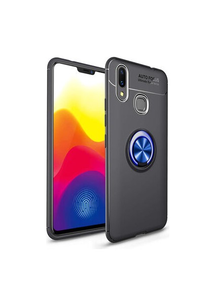 Xiaomi Mi Max 3 Kılıf Yüzüğü Stant ve Araç Tutucu Olabilen Şık Esnek Premium Silikon Kapak Ryc/ravel