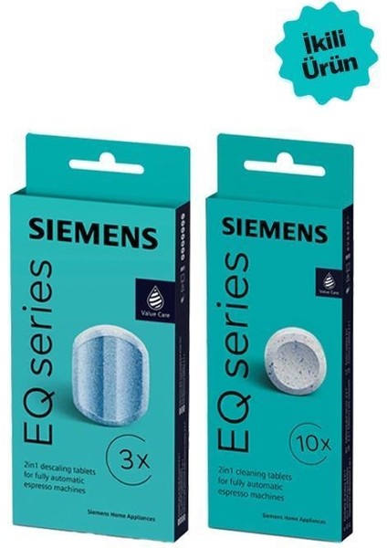 2’li Avantajlı Paket Sıemens Kireç Temizleme Tableti & Sıemens Temizleme Tableti