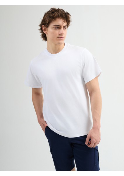 Eduardo 84004 Regular Fit Baskılı Beyaz Erkek Basic T-Shirt fiyatları