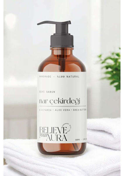%100 Doğal Nar Çekirdeği Yağı Sıvı El Sabunu - E-Vitamini Aloe Vera ve Shea Butter Katkılı - 500 ml fiyatları