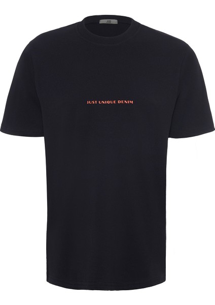 Eduardo 84004 Regular Fit Baskılı Siyah Erkek Basic T-Shirt