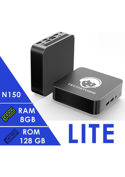 Twister Lıte Intel N150 Işlemci 8 GB Ram 128 GB Depolama Freedos Mini Pc